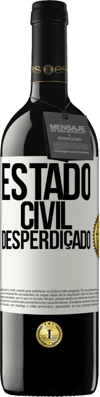 39,95 € Envio grátis | Vinho tinto Edição RED MBE Reserva Estado civil: desperdiçado Etiqueta Branca. Etiqueta personalizável Reserva 12 Meses Colheita 2016 Tempranillo