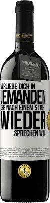 39,95 € Kostenloser Versand | Rotwein RED Ausgabe MBE Reserve Verliebe dich in jemanden, der nach einem Streit wieder sprechen will Weißes Etikett. Anpassbares Etikett Reserve 12 Monate Ernte 2015 Tempranillo