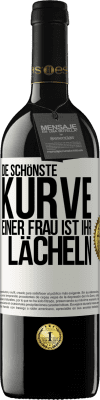 39,95 € Kostenloser Versand | Rotwein RED Ausgabe MBE Reserve Die schönste Kurve einer Frau ist ihr Lächeln Weißes Etikett. Anpassbares Etikett Reserve 12 Monate Ernte 2014 Tempranillo