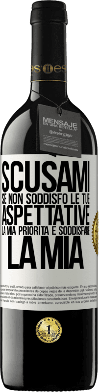 39,95 € Spedizione Gratuita | Vino rosso Edizione RED MBE Riserva Scusami se non soddisfo le tue aspettative. La mia priorità è soddisfare la mia Etichetta Bianca. Etichetta personalizzabile Riserva 12 Mesi Raccogliere 2015 Tempranillo