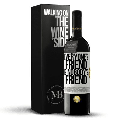 «Everyone's friend is nobody's friend» RED Edition MBE Reserve