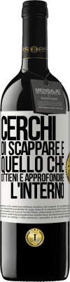 39,95 € Spedizione Gratuita | Vino rosso Edizione RED MBE Riserva Cerchi di scappare e quello che ottieni è approfondire l'interno Etichetta Bianca. Etichetta personalizzabile Riserva 12 Mesi Raccogliere 2015 Tempranillo