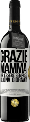 39,95 € Spedizione Gratuita | Vino rosso Edizione RED MBE Riserva Grazie mamma, per essere sempre lì. Buona giornata Etichetta Bianca. Etichetta personalizzabile Riserva 12 Mesi Raccogliere 2015 Tempranillo