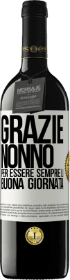 39,95 € Spedizione Gratuita | Vino rosso Edizione RED MBE Riserva Grazie nonno, per essere sempre lì. Buona giornata Etichetta Bianca. Etichetta personalizzabile Riserva 12 Mesi Raccogliere 2014 Tempranillo