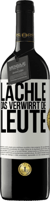 39,95 € Kostenloser Versand | Rotwein RED Ausgabe MBE Reserve Lächle, das verwirrt die Leute Weißes Etikett. Anpassbares Etikett Reserve 12 Monate Ernte 2014 Tempranillo