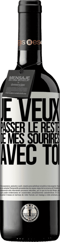 39,95 € Envoi gratuit | Vin rouge Édition RED MBE Réserve Je veux passer le reste de mes sourires avec toi Étiquette Blanche. Étiquette personnalisable Réserve 12 Mois Récolte 2015 Tempranillo