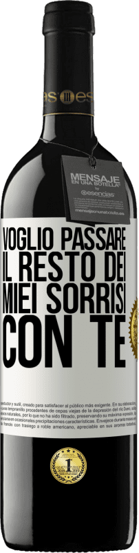 39,95 € Spedizione Gratuita | Vino rosso Edizione RED MBE Riserva Voglio passare il resto dei miei sorrisi con te Etichetta Bianca. Etichetta personalizzabile Riserva 12 Mesi Raccogliere 2015 Tempranillo