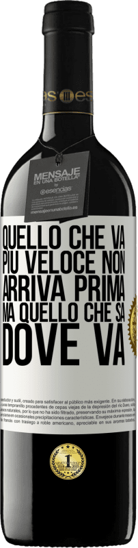39,95 € Spedizione Gratuita | Vino rosso Edizione RED MBE Riserva Quello che va più veloce non arriva prima, ma quello che sa dove va Etichetta Bianca. Etichetta personalizzabile Riserva 12 Mesi Raccogliere 2016 Tempranillo