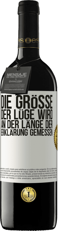 39,95 € Kostenloser Versand | Rotwein RED Ausgabe MBE Reserve Die Größe der Lüge wird an der Länge der Erklärung gemessen Weißes Etikett. Anpassbares Etikett Reserve 12 Monate Ernte 2015 Tempranillo