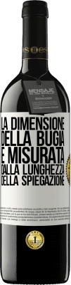 39,95 € Spedizione Gratuita | Vino rosso Edizione RED MBE Riserva La dimensione della bugia è misurata dalla lunghezza della spiegazione Etichetta Bianca. Etichetta personalizzabile Riserva 12 Mesi Raccogliere 2016 Tempranillo