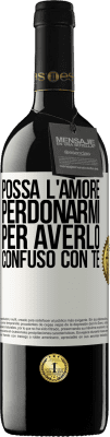 39,95 € Spedizione Gratuita | Vino rosso Edizione RED MBE Riserva Possa l'amore perdonarmi per averlo confuso con te Etichetta Bianca. Etichetta personalizzabile Riserva 12 Mesi Raccogliere 2016 Tempranillo