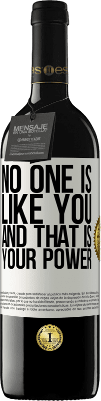 39,95 € 送料無料 | 赤ワイン REDエディション MBE 予約する あなたのような人はいません、それがあなたの力です ホワイトラベル. カスタマイズ可能なラベル 予約する 12 月 収穫 2016 Tempranillo