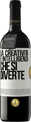 39,95 € Spedizione Gratuita | Vino rosso Edizione RED MBE Riserva La creatività è intelligenza che si diverte Etichetta Bianca. Etichetta personalizzabile Riserva 12 Mesi Raccogliere 2015 Tempranillo