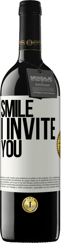 39,95 € Free Shipping | Red Wine RED Edition MBE Reserve Smile I invite you White Label. Customizable label Reserve 12 Months Harvest 2014 Tempranillo