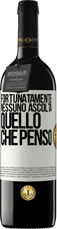 39,95 € Spedizione Gratuita | Vino rosso Edizione RED MBE Riserva Fortunatamente nessuno ascolta quello che penso Etichetta Bianca. Etichetta personalizzabile Riserva 12 Mesi Raccogliere 2015 Tempranillo