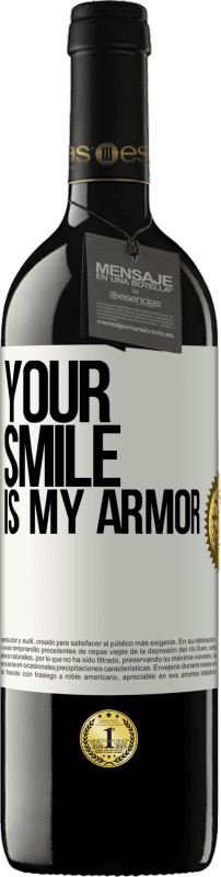 24,95 € Free Shipping | Red Wine RED Edition Crianza 6 Months Your smile is my armor White Label. Customizable label Aging in oak barrels 6 Months Harvest 2019 Tempranillo