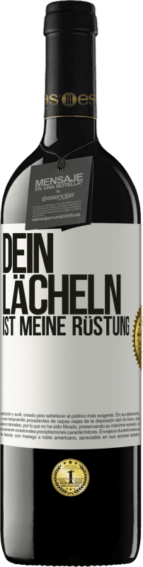 39,95 € Kostenloser Versand | Rotwein RED Ausgabe MBE Reserve Dein Lächeln ist meine Rüstung Weißes Etikett. Anpassbares Etikett Reserve 12 Monate Ernte 2015 Tempranillo