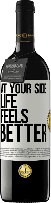 39,95 € 送料無料 | 赤ワイン REDエディション MBE 予約する あなたの側での生活は良くなった ホワイトラベル. カスタマイズ可能なラベル 予約する 12 月 収穫 2016 Tempranillo