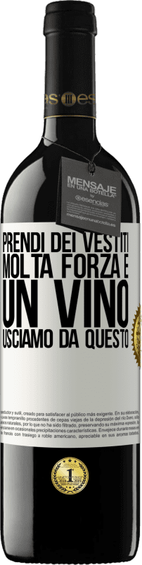 39,95 € Spedizione Gratuita | Vino rosso Edizione RED MBE Riserva Prendi dei vestiti, molta forza e un vino. Usciamo da questo Etichetta Bianca. Etichetta personalizzabile Riserva 12 Mesi Raccogliere 2016 Tempranillo