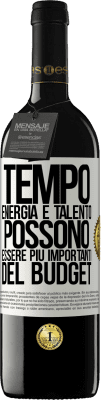 39,95 € Spedizione Gratuita | Vino rosso Edizione RED MBE Riserva Tempo, energia e talento possono essere più importanti del budget Etichetta Bianca. Etichetta personalizzabile Riserva 12 Mesi Raccogliere 2015 Tempranillo