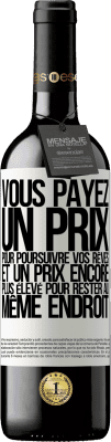 39,95 € Envoi gratuit | Vin rouge Édition RED MBE Réserve Vous payez un prix pour poursuivre vos rêves, et un prix encore plus élevé pour rester au même endroit Étiquette Blanche. Étiquette personnalisable Réserve 12 Mois Récolte 2014 Tempranillo