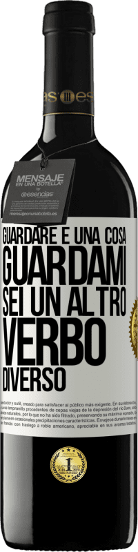 39,95 € Spedizione Gratuita | Vino rosso Edizione RED MBE Riserva Guardare è una cosa. Guardami, sei un altro verbo diverso Etichetta Bianca. Etichetta personalizzabile Riserva 12 Mesi Raccogliere 2016 Tempranillo