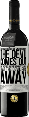 39,95 € Free Shipping | Red Wine RED Edition MBE Reserve what happens when a man gets angry? The devil comes out. What happens when a woman gets angry? That the devil runs away White Label. Customizable label Reserve 12 Months Harvest 2015 Tempranillo