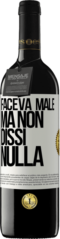 39,95 € Spedizione Gratuita | Vino rosso Edizione RED MBE Riserva Faceva male, ma non dissi nulla Etichetta Bianca. Etichetta personalizzabile Riserva 12 Mesi Raccogliere 2016 Tempranillo