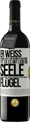 39,95 € Kostenloser Versand | Rotwein RED Ausgabe MBE Reserve Er weiß, wie man liebt und wenn er sich hingibt, tut er es mit Leib und Seele. Aber vergiss nicht, wenn er sich nicht frei fühlt Weißes Etikett. Anpassbares Etikett Reserve 12 Monate Ernte 2014 Tempranillo