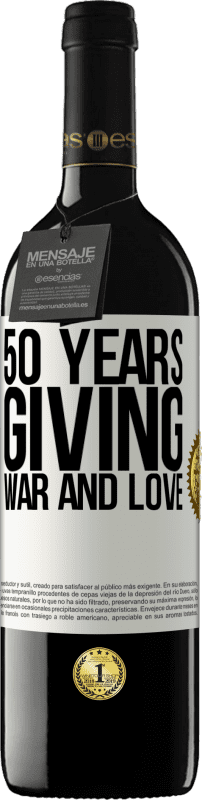 39,95 € 免费送货 | 红酒 RED版 MBE 预订 50年来给予战争和爱 白标. 可自定义的标签 预订 12 个月 收成 2016 Tempranillo