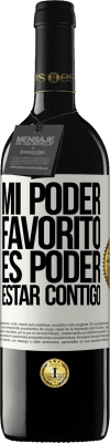 39,95 € Envío gratis | Vino Tinto Edición RED MBE Reserva Mi poder favorito es poder estar contigo Etiqueta Blanca. Etiqueta personalizable Reserva 12 Meses Cosecha 2016 Tempranillo