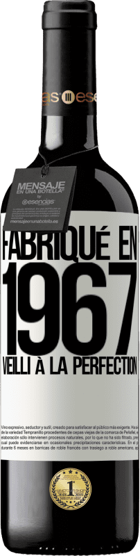 39,95 € Envoi gratuit | Vin rouge Édition RED MBE Réserve Fabriqué en 1967. Vieilli à la perfection Étiquette Blanche. Étiquette personnalisable Réserve 12 Mois Récolte 2014 Tempranillo