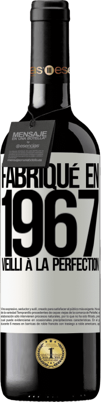 39,95 € Envoi gratuit | Vin rouge Édition RED MBE Réserve Fabriqué en 1967. Vieilli à la perfection Étiquette Blanche. Étiquette personnalisable Réserve 12 Mois Récolte 2016 Tempranillo