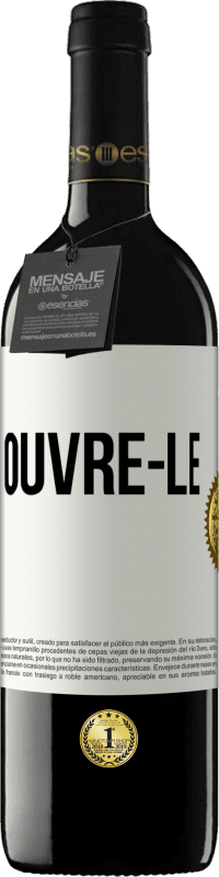 39,95 € Envoi gratuit | Vin rouge Édition RED MBE Réserve Ouvre-le Étiquette Blanche. Étiquette personnalisable Réserve 12 Mois Récolte 2014 Tempranillo