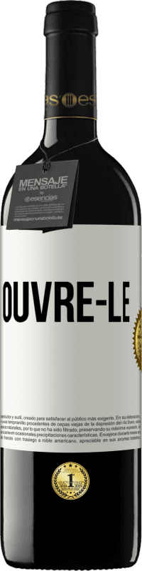 39,95 € Envoi gratuit | Vin rouge Édition RED MBE Réserve Ouvre-le Étiquette Blanche. Étiquette personnalisable Réserve 12 Mois Récolte 2015 Tempranillo