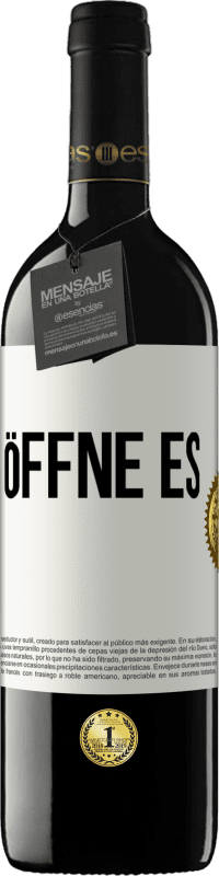 39,95 € Kostenloser Versand | Rotwein RED Ausgabe MBE Reserve Öffne es Weißes Etikett. Anpassbares Etikett Reserve 12 Monate Ernte 2015 Tempranillo