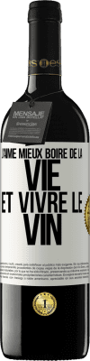 39,95 € Envoi gratuit | Vin rouge Édition RED MBE Réserve J'aime mieux boire de la vie et vivre le vin Étiquette Blanche. Étiquette personnalisable Réserve 12 Mois Récolte 2014 Tempranillo