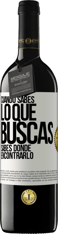 39,95 € Envío gratis | Vino Tinto Edición RED MBE Reserva Cuando sabes lo que buscas, sabes dónde encontrarlo Etiqueta Blanca. Etiqueta personalizable Reserva 12 Meses Cosecha 2016 Tempranillo