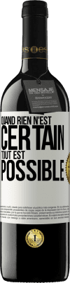 39,95 € Envoi gratuit | Vin rouge Édition RED MBE Réserve Quand rien n'est certain, tout est possible Étiquette Blanche. Étiquette personnalisable Réserve 12 Mois Récolte 2014 Tempranillo