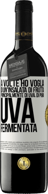 39,95 € Spedizione Gratuita | Vino rosso Edizione RED MBE Riserva A volte ho voglia di un'insalata di frutta, principalmente di uva, di pura uva fermentata Etichetta Bianca. Etichetta personalizzabile Riserva 12 Mesi Raccogliere 2015 Tempranillo