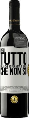 39,95 € Spedizione Gratuita | Vino rosso Edizione RED MBE Riserva Darei tutto quello che so per metà di quello che non so Etichetta Bianca. Etichetta personalizzabile Riserva 12 Mesi Raccogliere 2016 Tempranillo