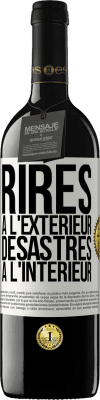 39,95 € Envoi gratuit | Vin rouge Édition RED MBE Réserve Rires à l'extérieur, désastres à l'intérieur Étiquette Blanche. Étiquette personnalisable Réserve 12 Mois Récolte 2014 Tempranillo