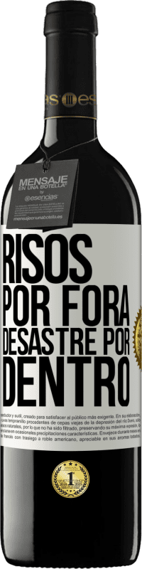 39,95 € Envio grátis | Vinho tinto Edição RED MBE Reserva Risos por fora, desastre por dentro Etiqueta Branca. Etiqueta personalizável Reserva 12 Meses Colheita 2014 Tempranillo