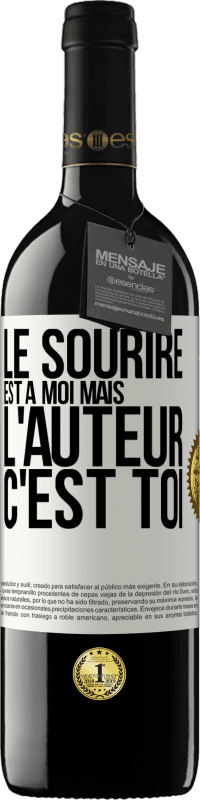 39,95 € Envoi gratuit | Vin rouge Édition RED MBE Réserve Le sourire est à moi, mais l'auteur c'est toi Étiquette Blanche. Étiquette personnalisable Réserve 12 Mois Récolte 2015 Tempranillo