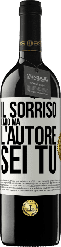 39,95 € Spedizione Gratuita | Vino rosso Edizione RED MBE Riserva Il sorriso è mio, ma l'autore sei tu Etichetta Bianca. Etichetta personalizzabile Riserva 12 Mesi Raccogliere 2014 Tempranillo