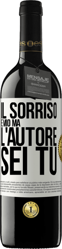 39,95 € Spedizione Gratuita | Vino rosso Edizione RED MBE Riserva Il sorriso è mio, ma l'autore sei tu Etichetta Bianca. Etichetta personalizzabile Riserva 12 Mesi Raccogliere 2016 Tempranillo