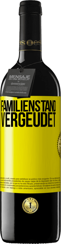 39,95 € Kostenloser Versand | Rotwein RED Ausgabe MBE Reserve Familienstand: vergeudet Gelbes Etikett. Anpassbares Etikett Reserve 12 Monate Ernte 2015 Tempranillo