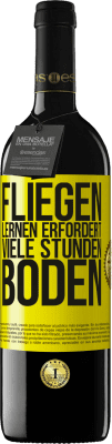 39,95 € Kostenloser Versand | Rotwein RED Ausgabe MBE Reserve Fliegen lernen erfordert viele Stunden Boden Gelbes Etikett. Anpassbares Etikett Reserve 12 Monate Ernte 2014 Tempranillo