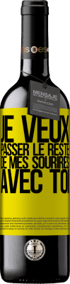 39,95 € Envoi gratuit | Vin rouge Édition RED MBE Réserve Je veux passer le reste de mes sourires avec toi Étiquette Jaune. Étiquette personnalisable Réserve 12 Mois Récolte 2015 Tempranillo