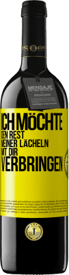 39,95 € Kostenloser Versand | Rotwein RED Ausgabe MBE Reserve Ich möchte den Rest meiner Lächeln mit dir verbringen Gelbes Etikett. Anpassbares Etikett Reserve 12 Monate Ernte 2014 Tempranillo